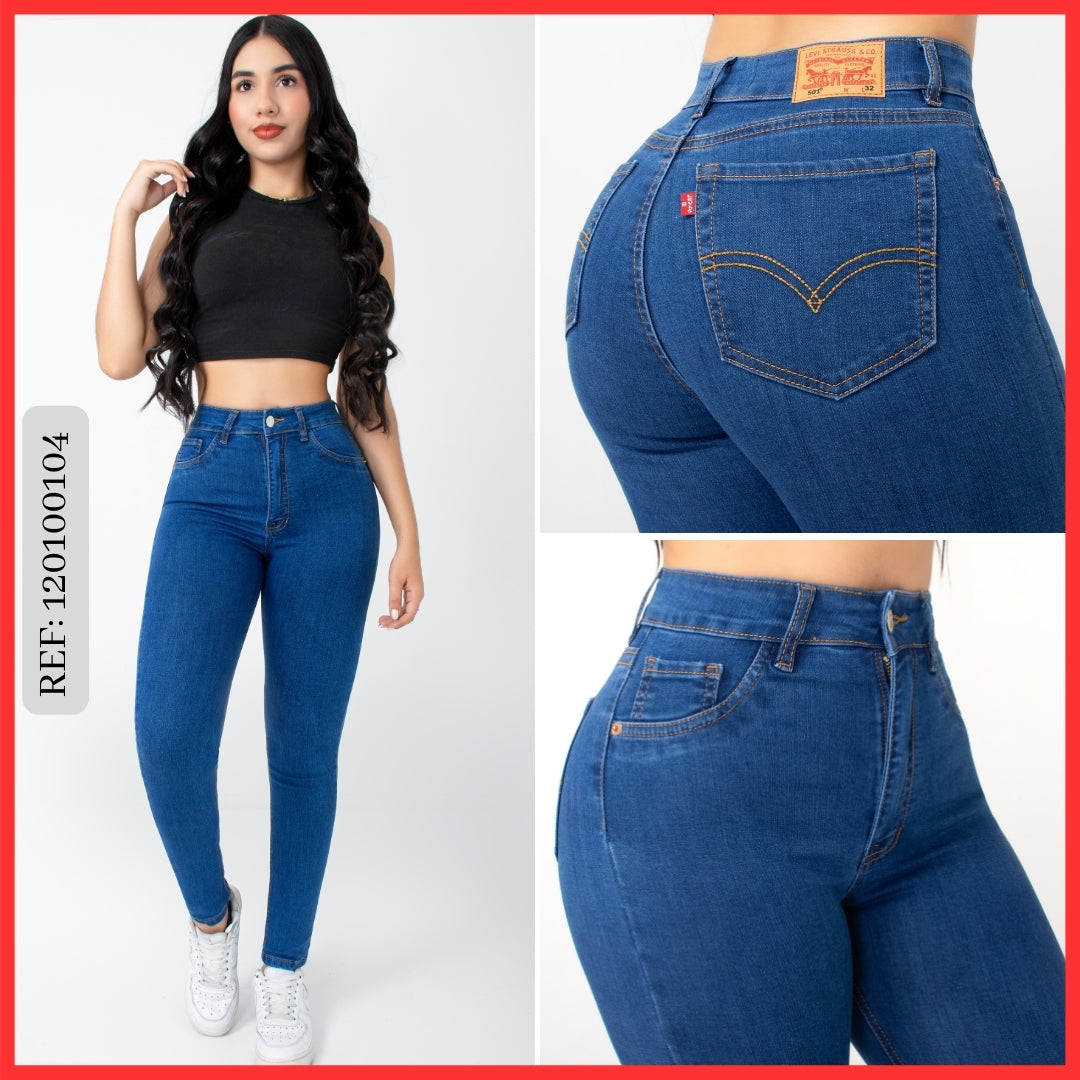 Pantalón Skinny Tipo Importado Claro 120100104