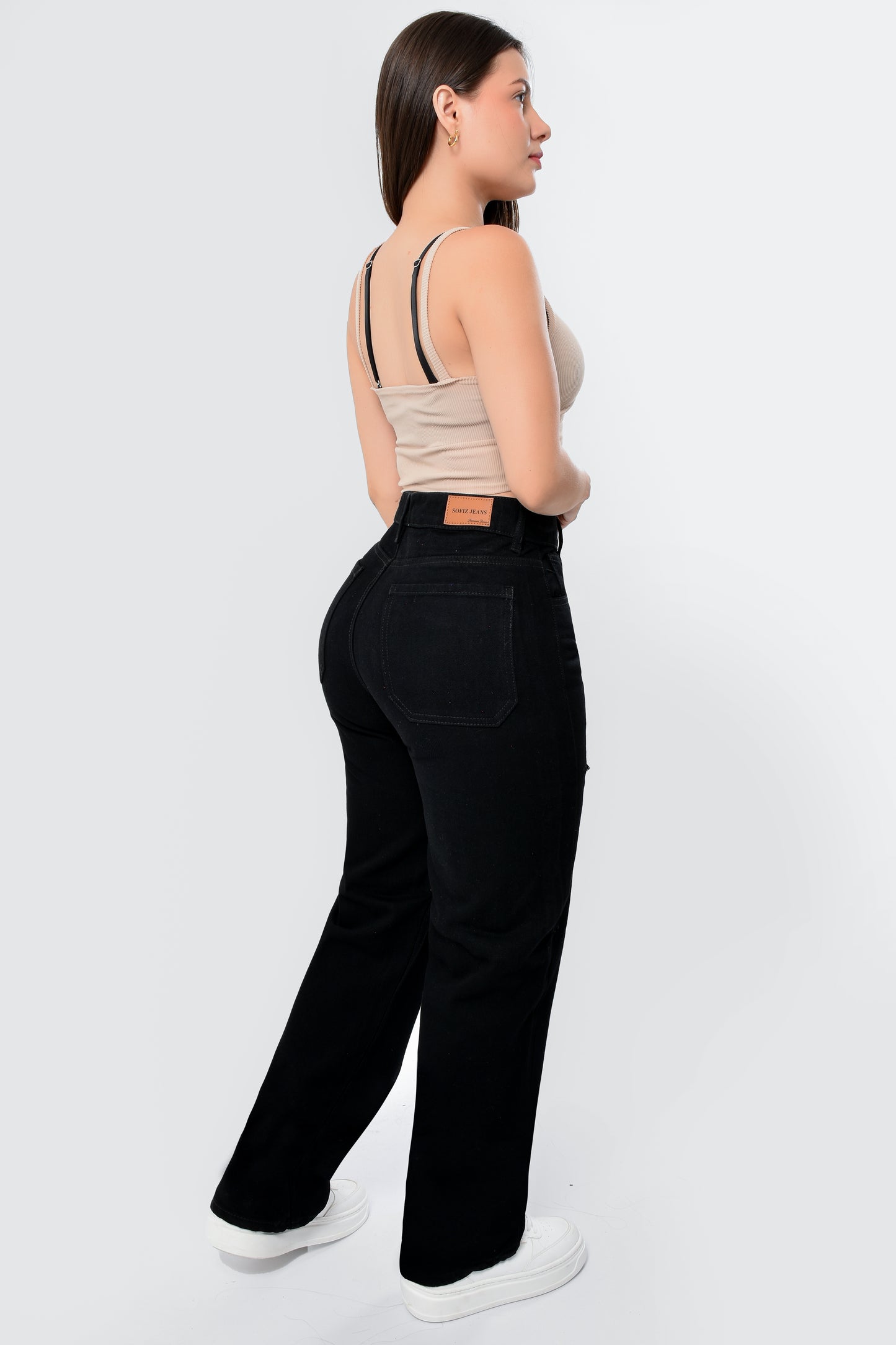 Pantalón Mom Jeans M3 Negro