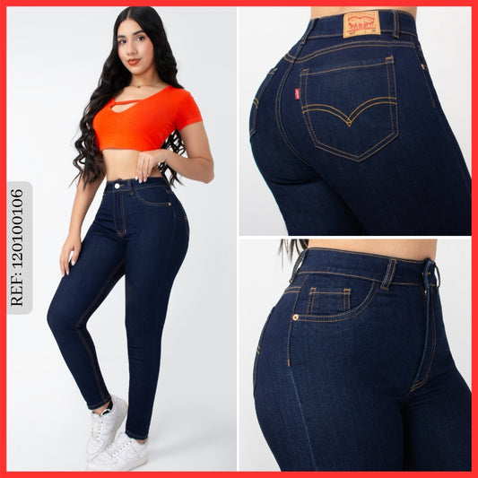 Pantalón Skinny Tipo Importado Oscuro 120100106