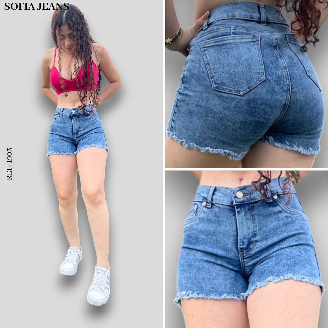 Short Jean Rígido Frosteado Sj1903