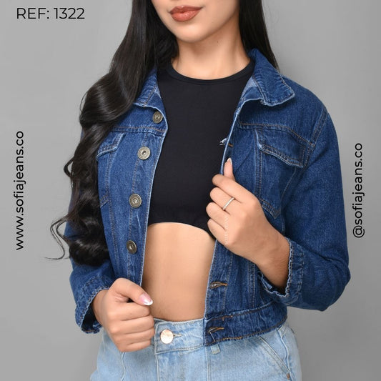Chaqueta Jean Dama Azul Oscuro SJ1322