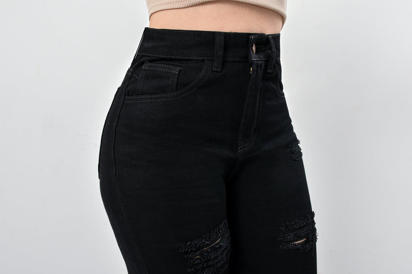 Pantalón Mom Jeans M3 Negro